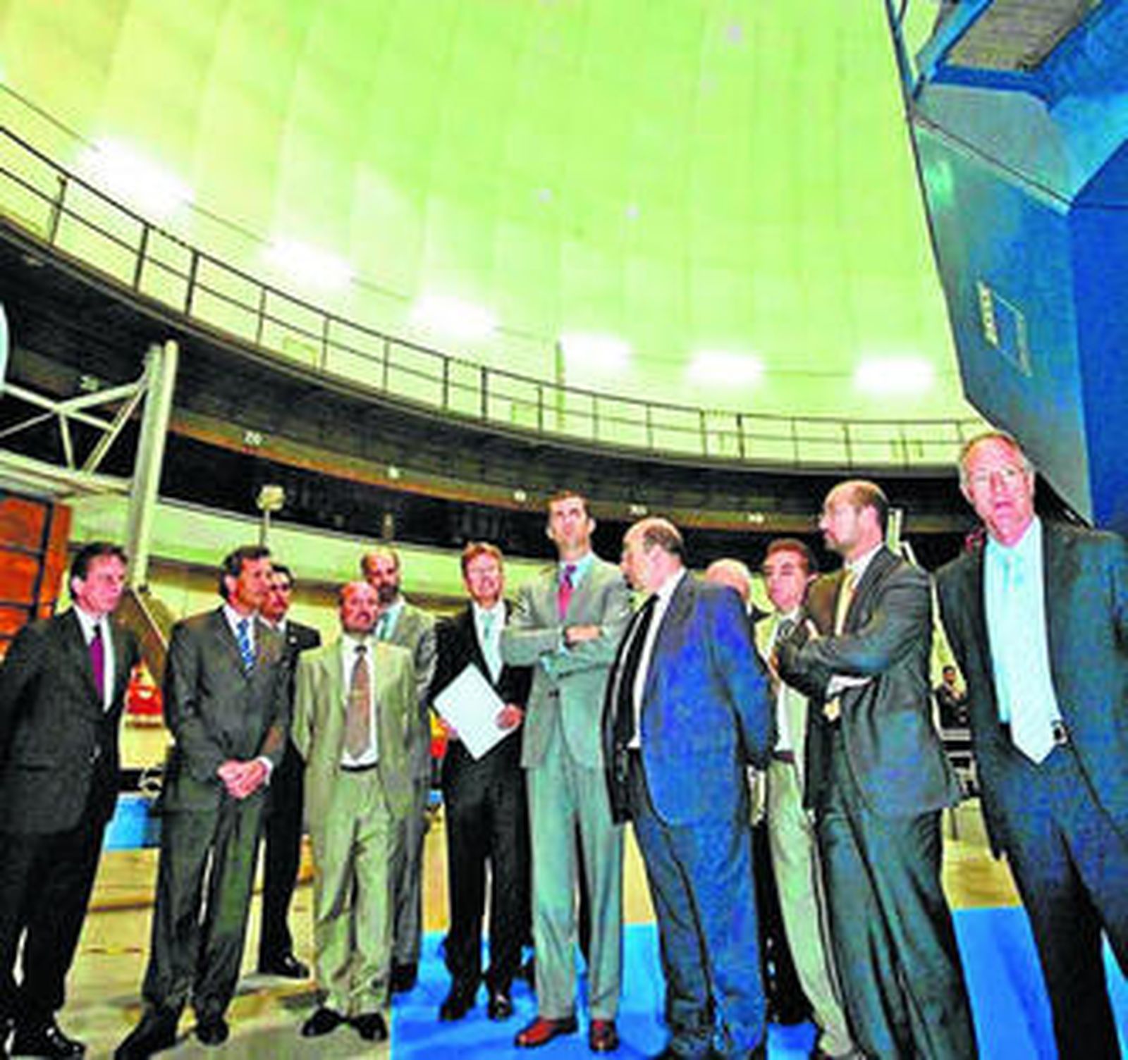 Visita del Príncipe Felipe al Observatorio del Calar Alto , en la Sierra de los Filabres.