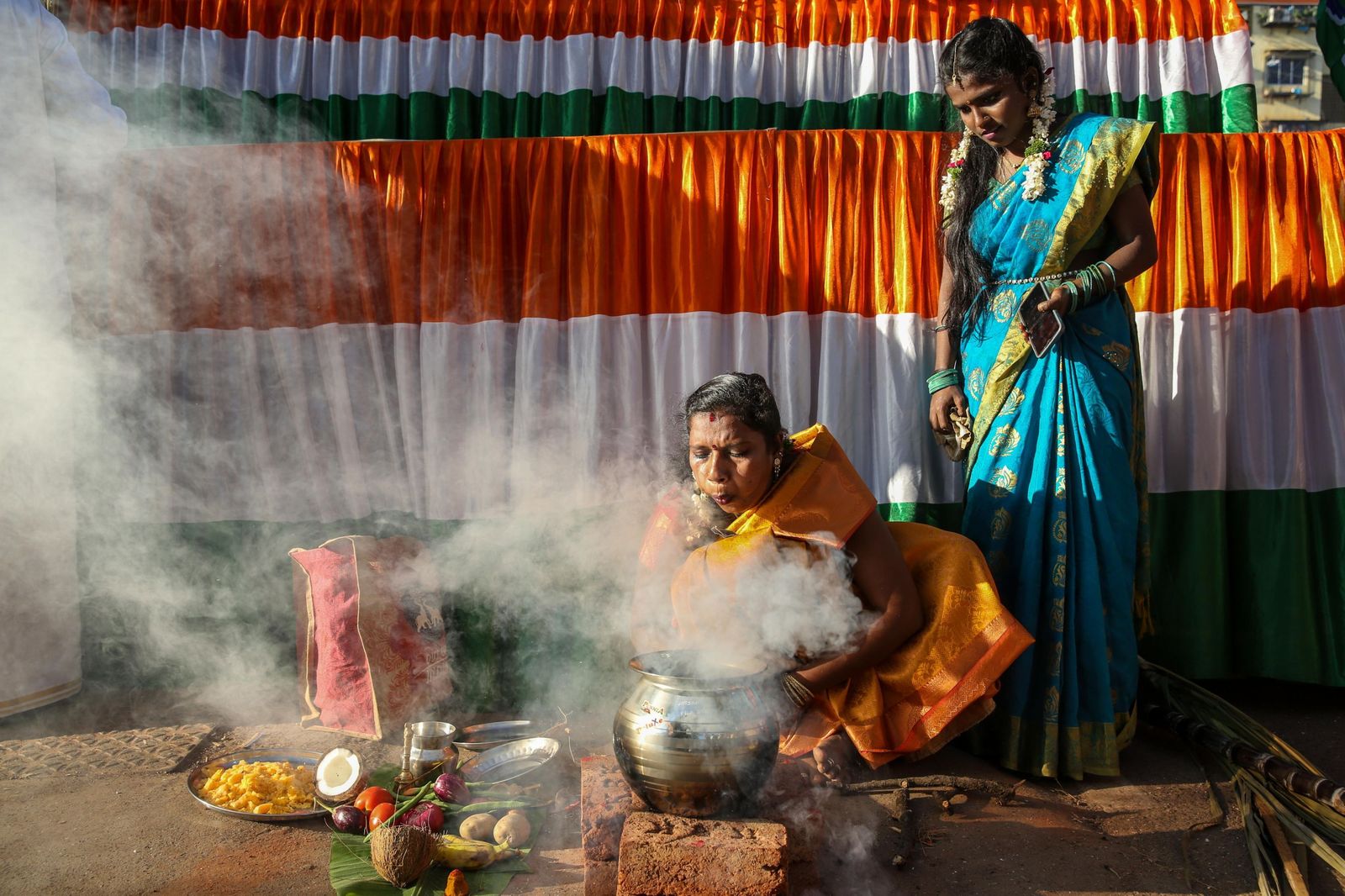 Las preciosas imágenes del Festival Thai Pongal en India