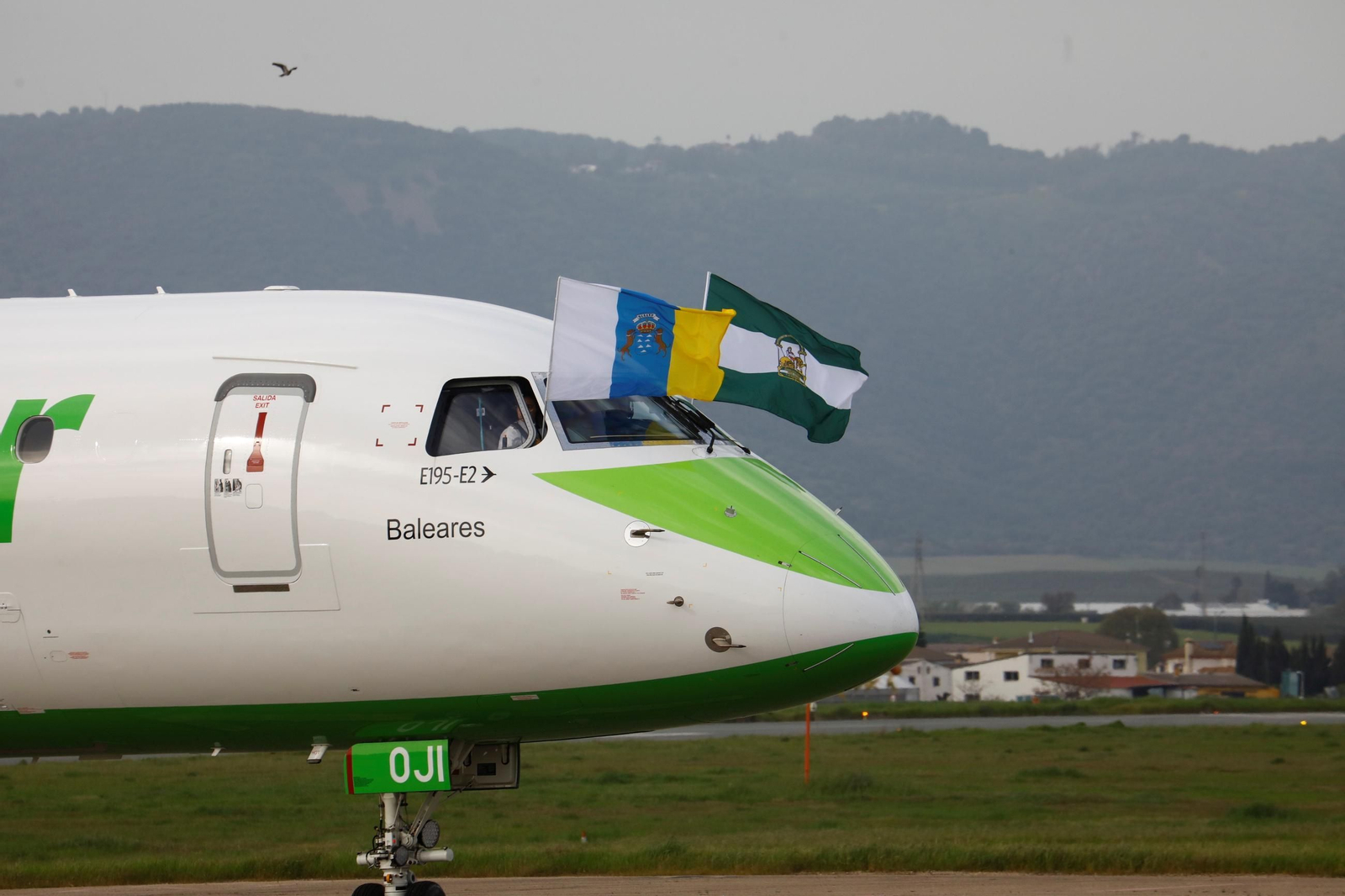 El aeropuerto de Córdoba recibe el primer vuelo de Binter desde Canarias, en imágenes