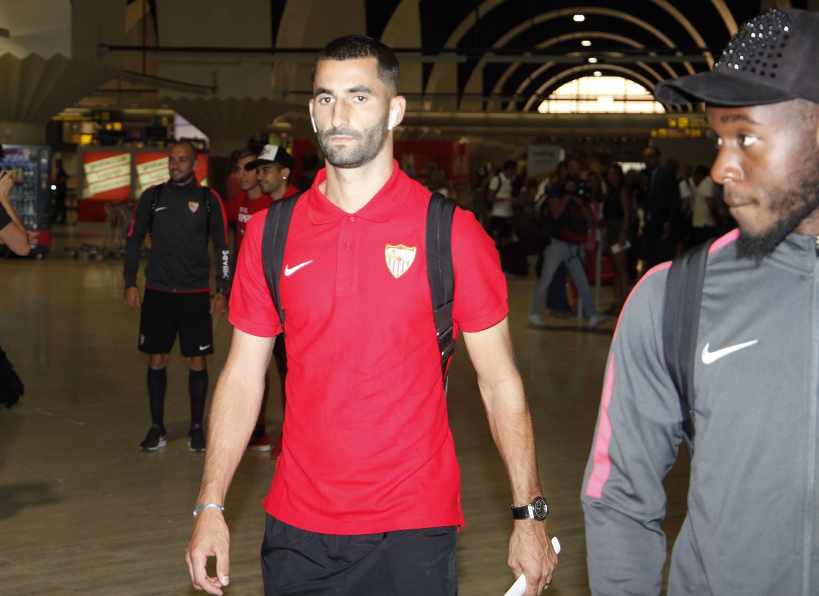 Gonalons, en el aeropuerto de Sevilla.