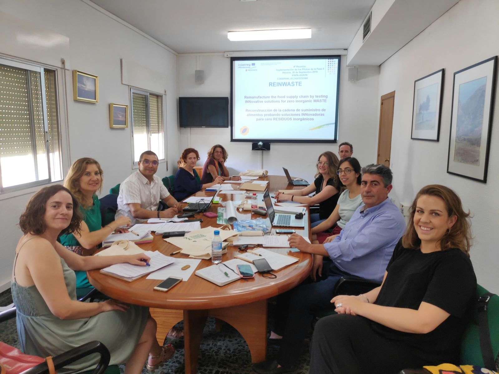 Imagen del encuentro de trabajo celebrado el pasado 30 de septiembre en el Centro Ifapa de La Mojonera, en el marco de ‘Reinwaste’.