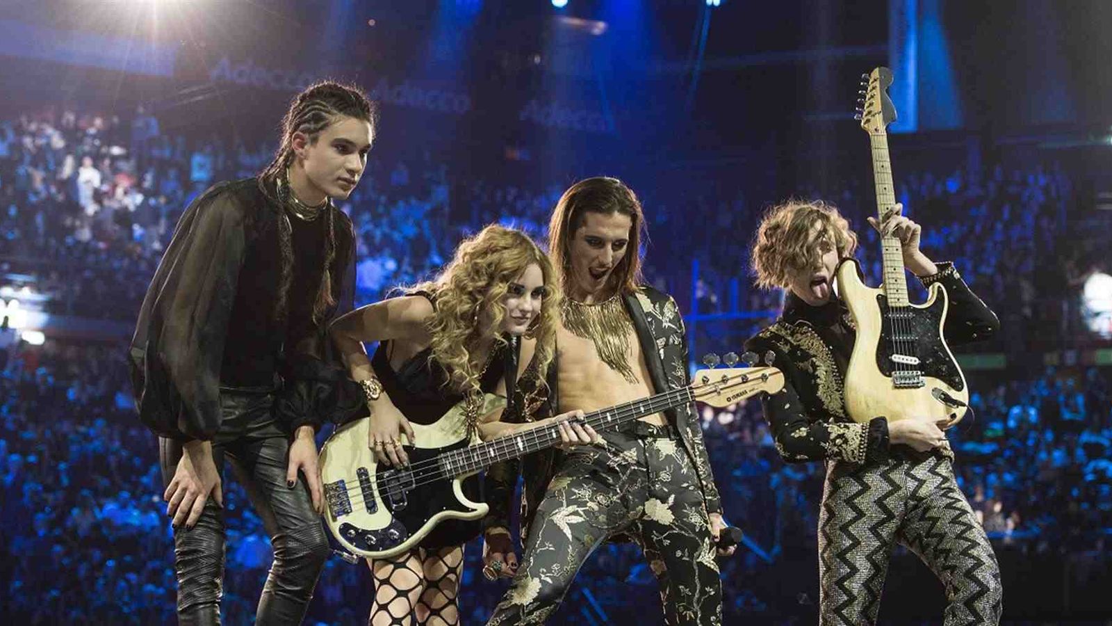 La banda de rock italiana Maneskin.