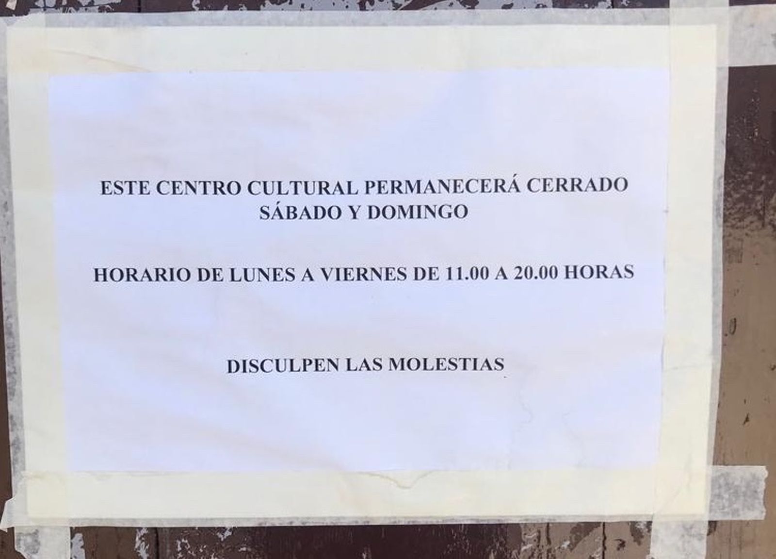 Santa Catalina cerrado los fines de semana