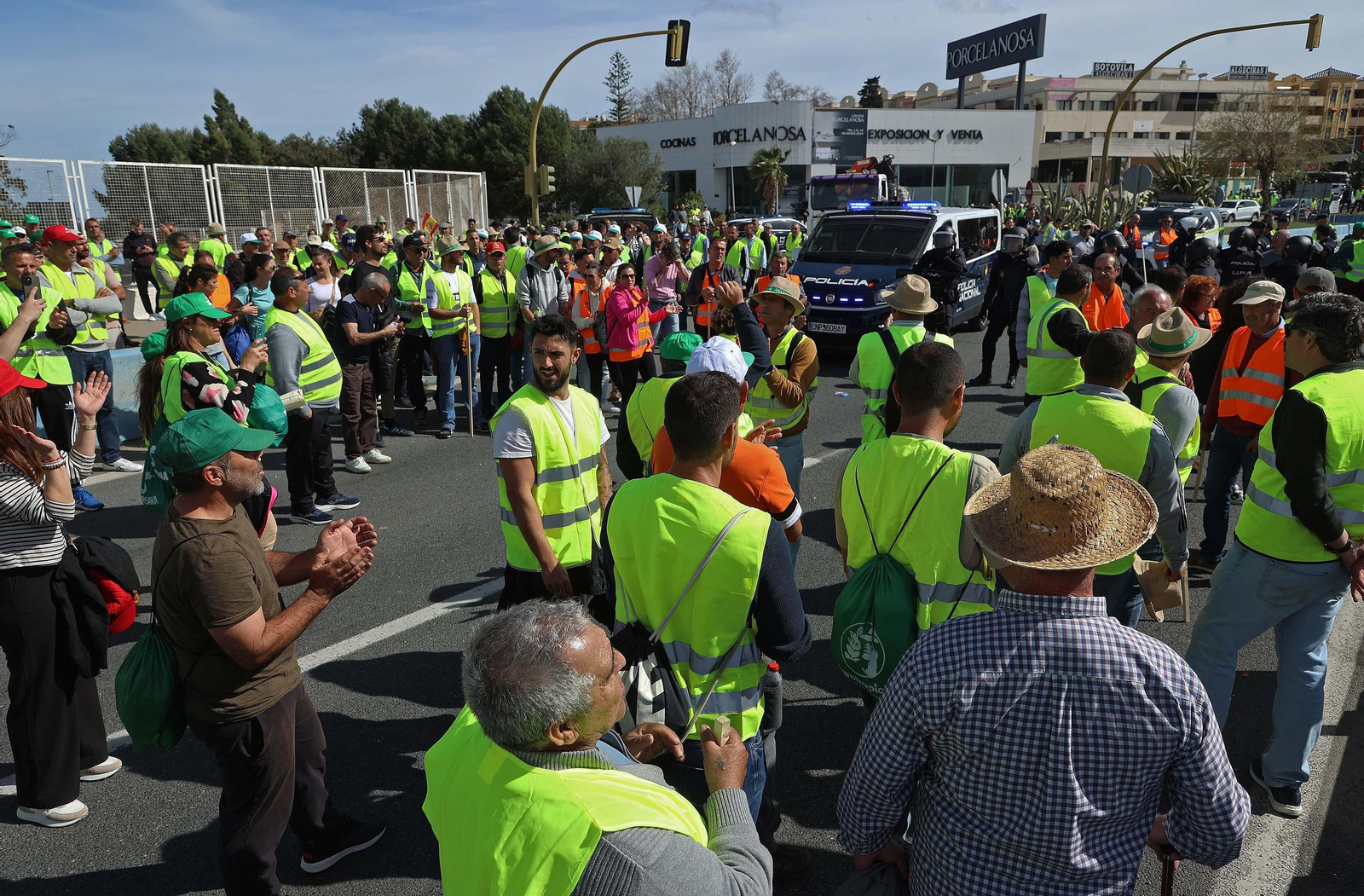 Imágenes de las protestas de los agricultores en Algeciras