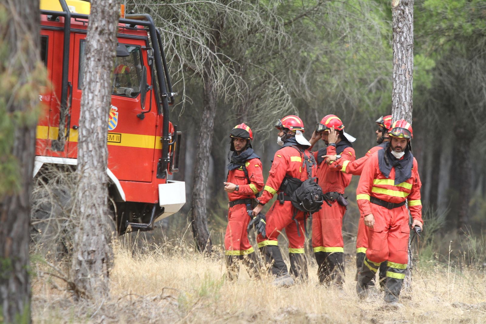 Las imágenes del incendio en Moguer y Mazagón