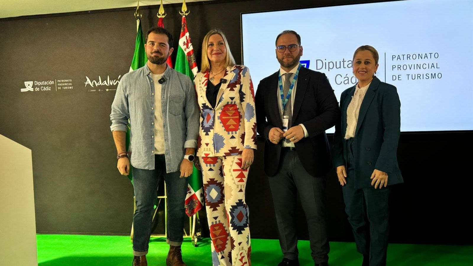 Aitor Calle, Susana Pérez, Adrián Vaca y May Gallego, en Fitur 2024.