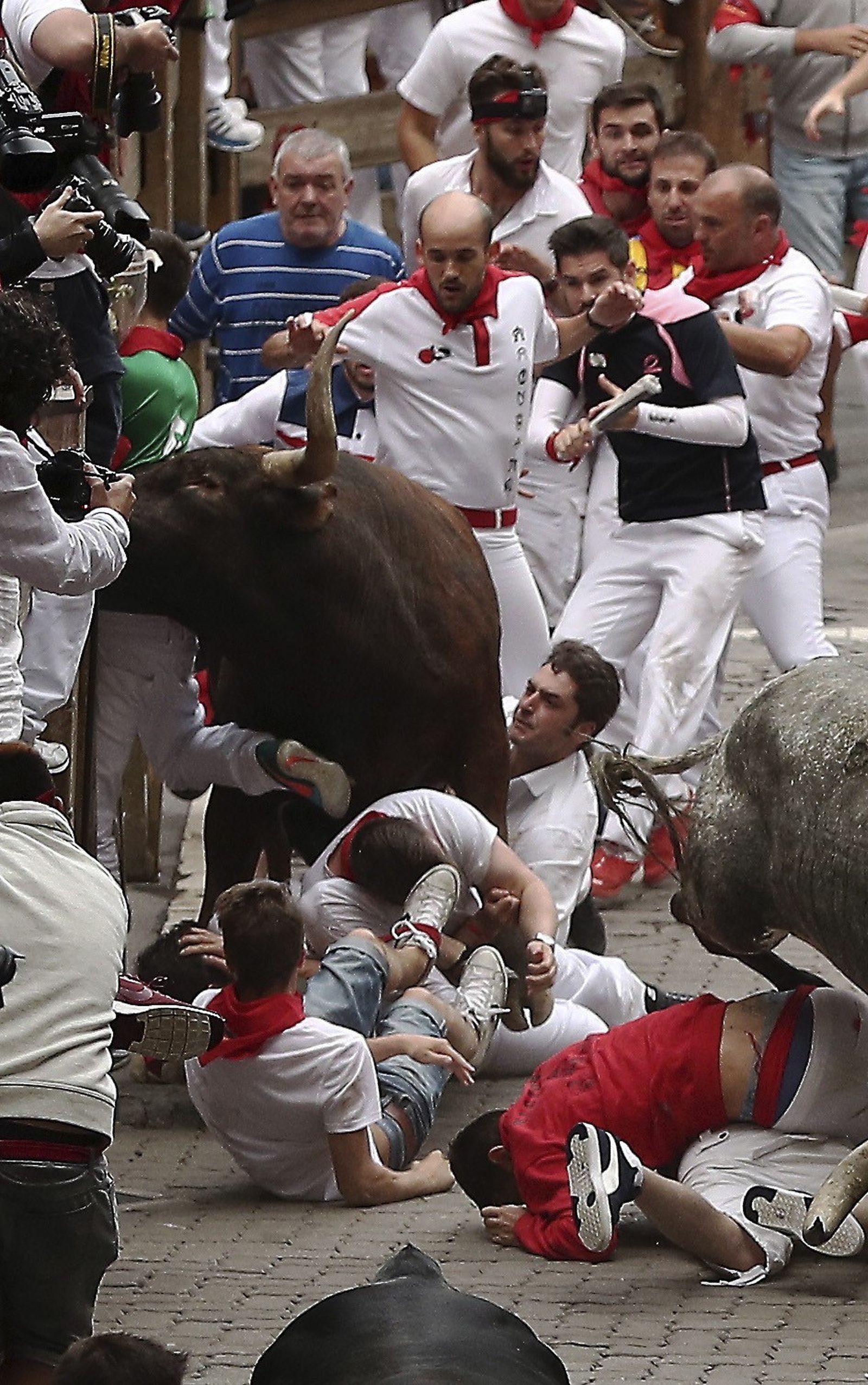Las imágenes del último encierro de los sanfermines