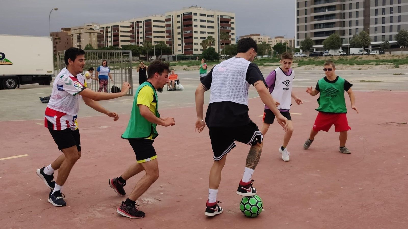 Los jugadores se lo pasaron en grande con el punta