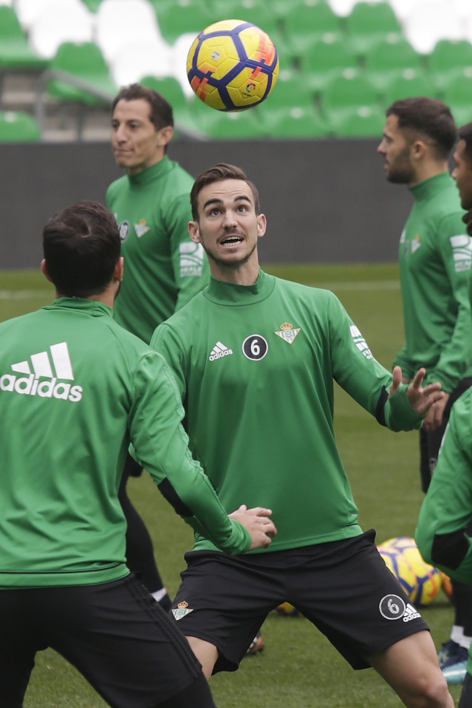 Fabián, en un entrenamiento.