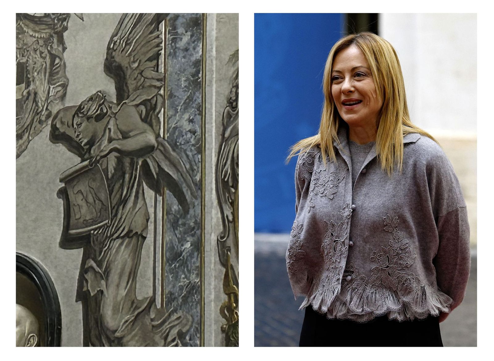 La polémica imagen de la iglesia romana y la primera ministra italiana, Giorgia Meloni.