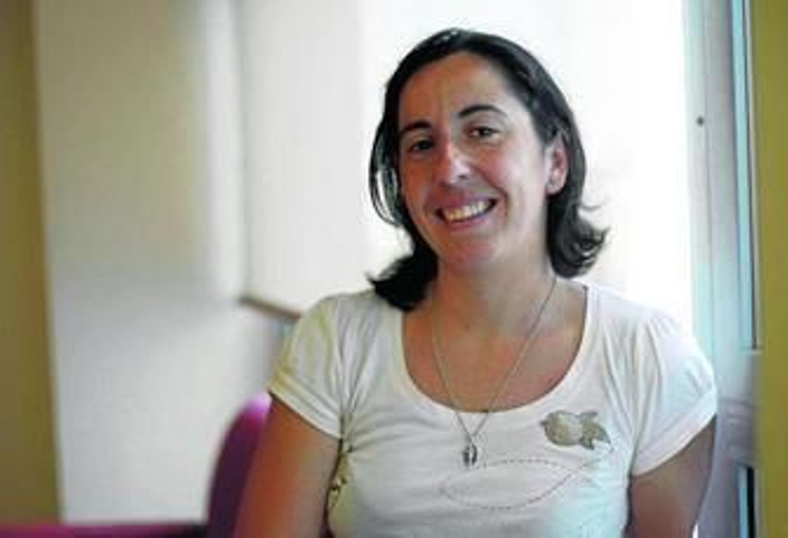 Cristina Santana en la entrevista.