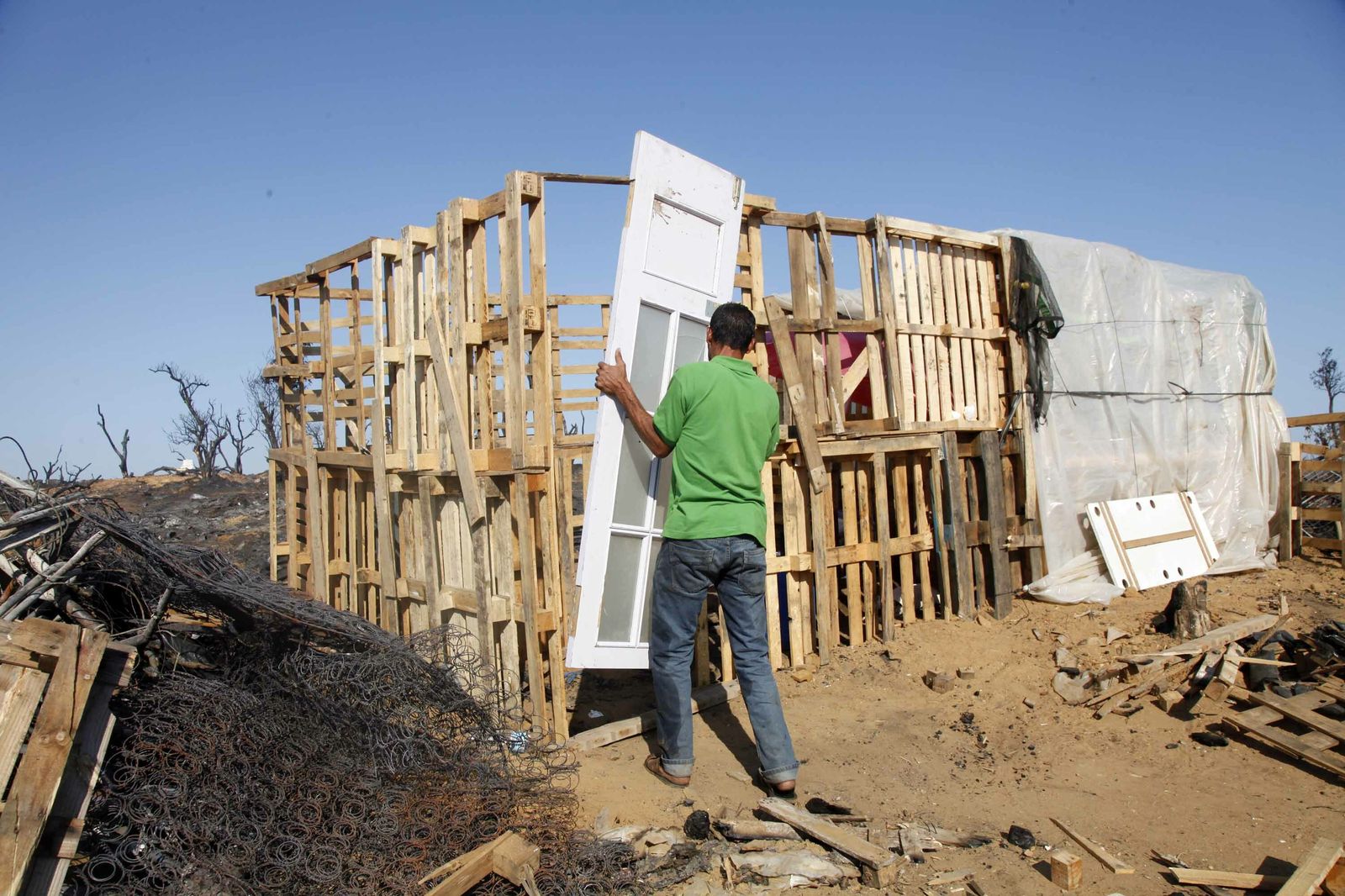 Uno de los asentamientos en la provincia después de uno de los incendio sufridos en el mismo.