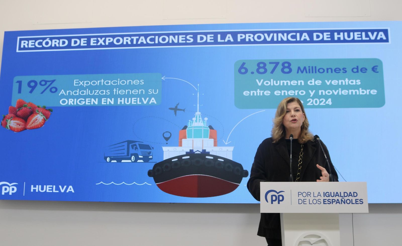 Berta Centeno este jueves en rueda de prensa.