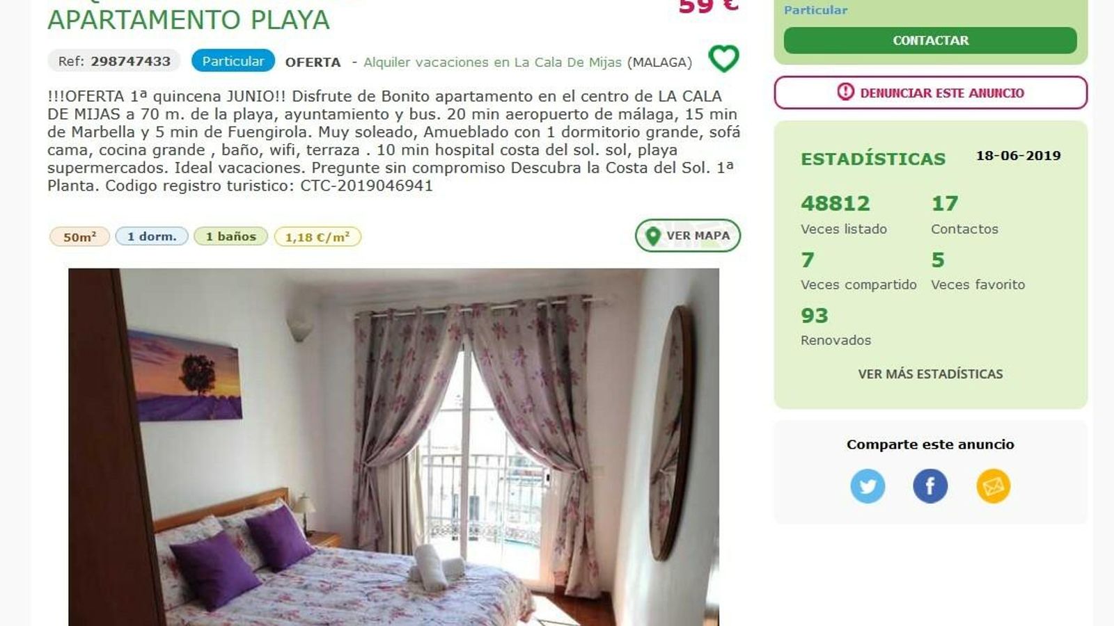 El portal Milanuncios también se sube al carro de los alquileres turísticos.