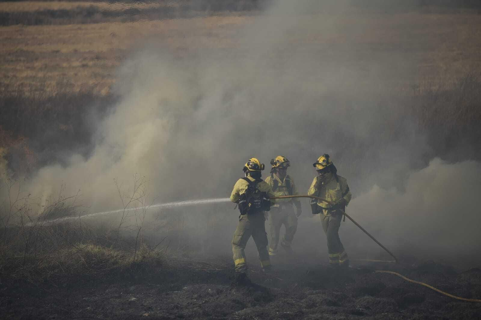 Imágenes del incendio forestal de Bonares