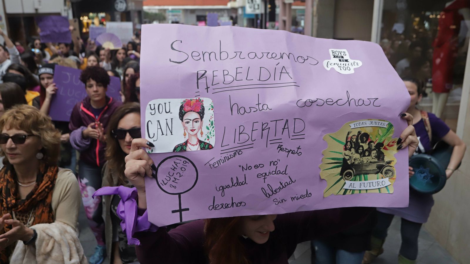 Imágenes de la manifestación  por el Día de la Mujer en Algeciras