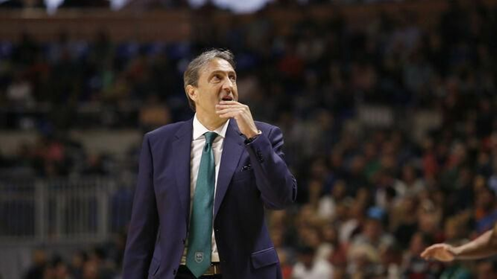 Luis Casimiro, en un partido en el Carpena.