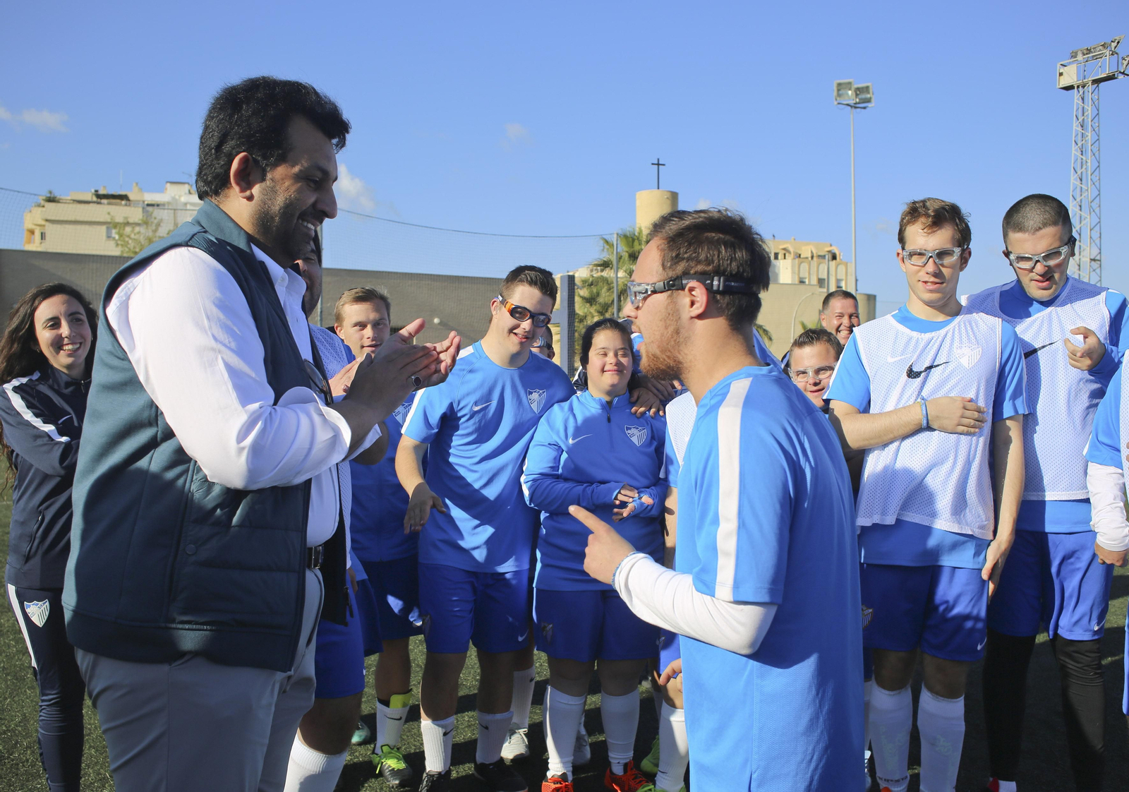 Las fotos del jeque Al-Thani con el Málaga Genuine
