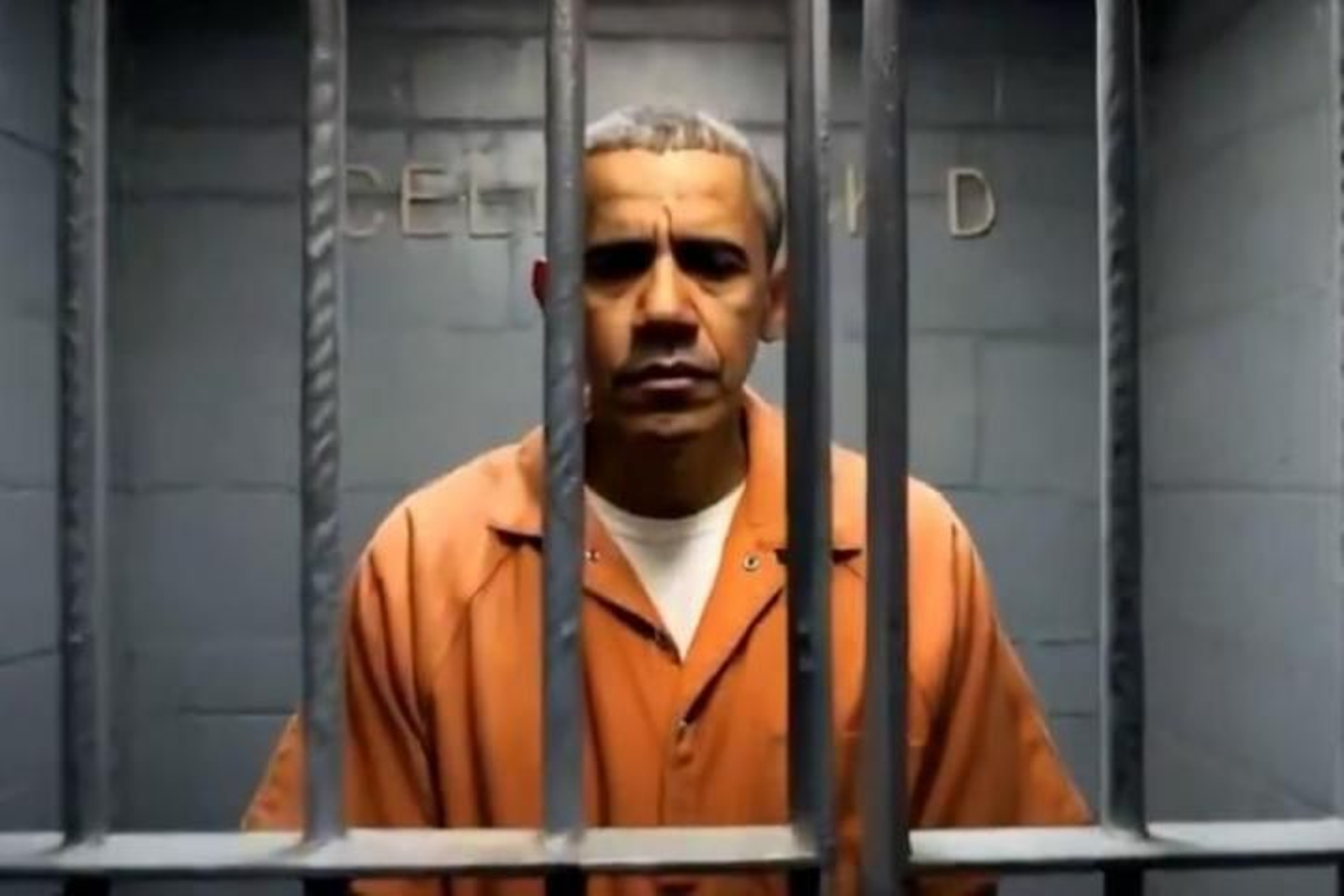 Captura del vídeo falso generado con IA que muestra a Barack Obama arrestado y que ha difundido el presidente de EEUU, Donald Trump