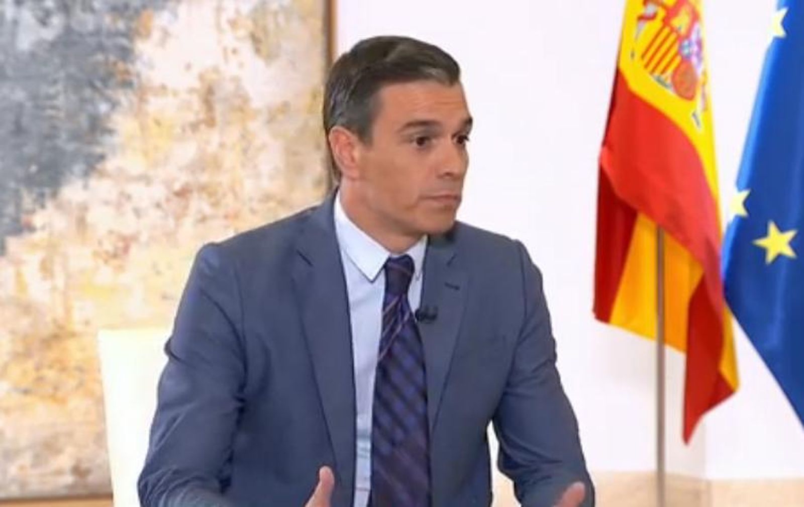 Pedro Sánchez durante la entrevista en La Sexta