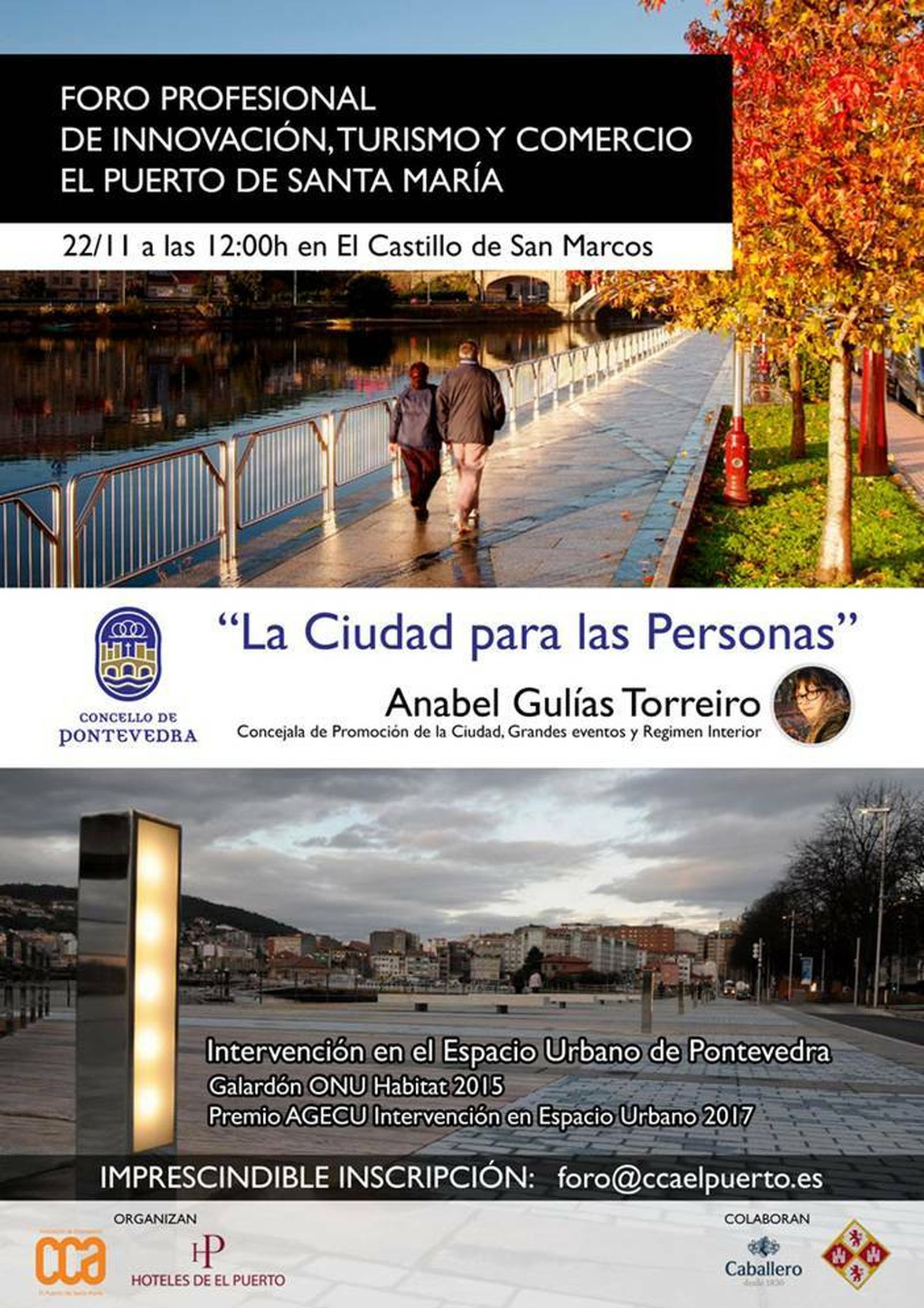 Cartel anunciador del Foro de innovación, Turismo y Comercio.