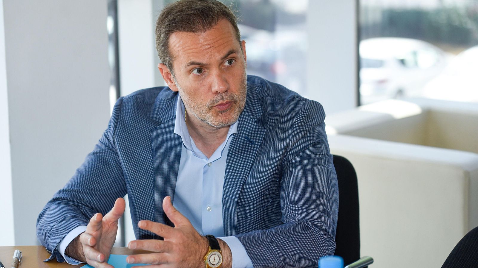 Eduardo Pérez-Serrera, en un momento de la entrevista.