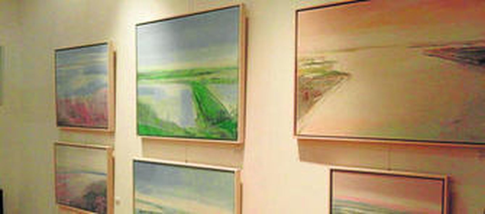 Algunos de los cuadros expuestos.