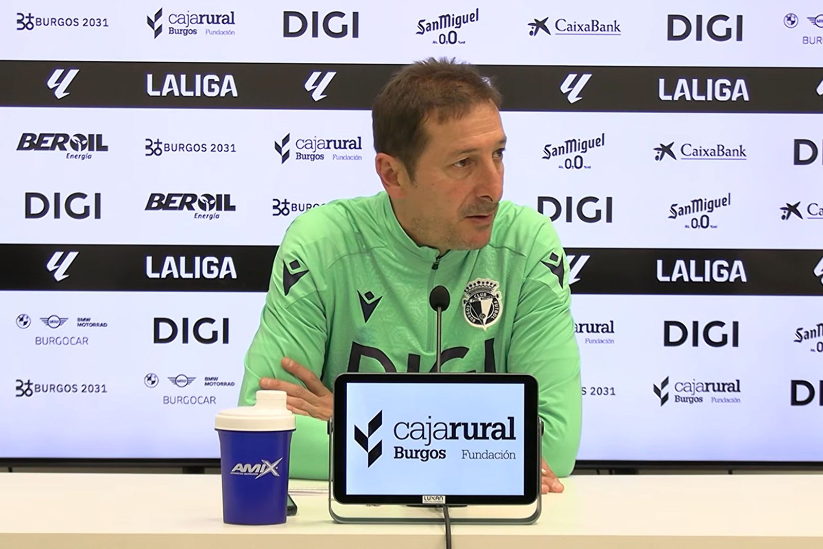 Luis Miguel Ramis, entrenador del Burgos.