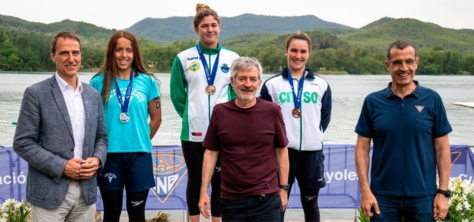 María Claro, con su oro.