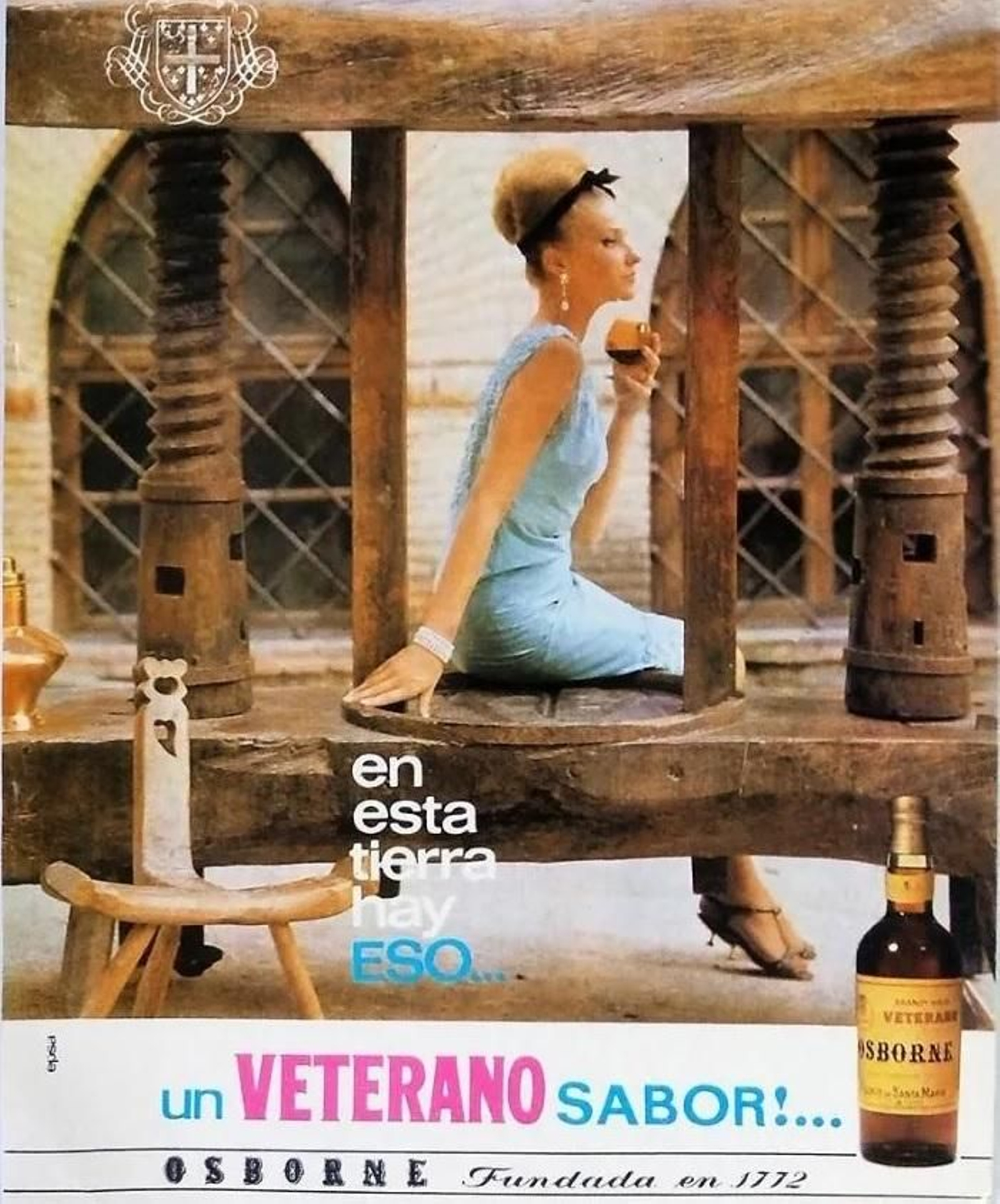 Elena Duque y el brandy Veterano, años ‘ 60.