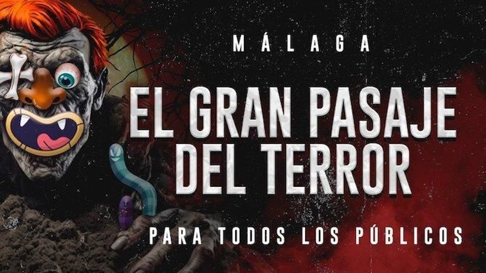 Cartel promocional del Gran Pasaje del Terror del Autocine Málaga. Cartel promocional del Gran Pasaje del Terror del Autocine Málaga.