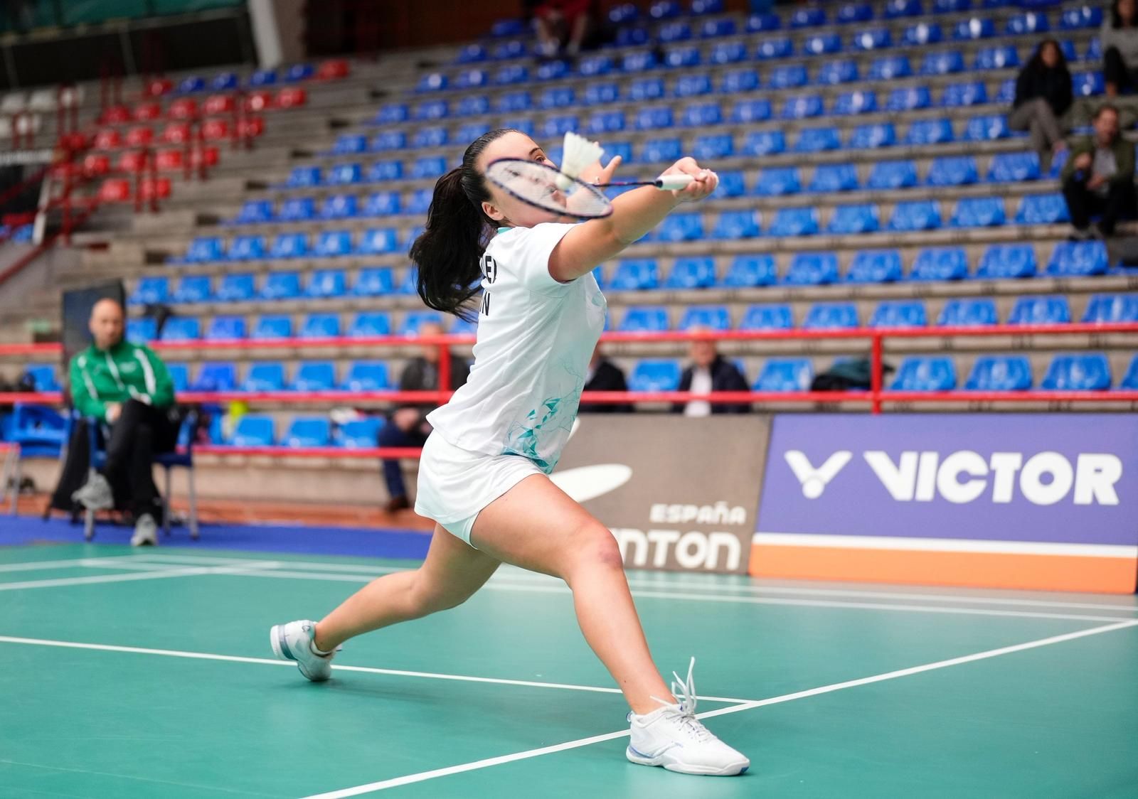 Cristina Teruel durante la disputa de un encuentro a lo largo de su carrera.