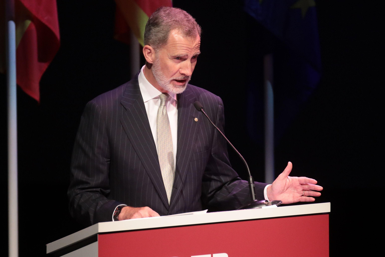 El rey Felipe VI en el Palauet Albeniz de Barcelona, la semana pasada.