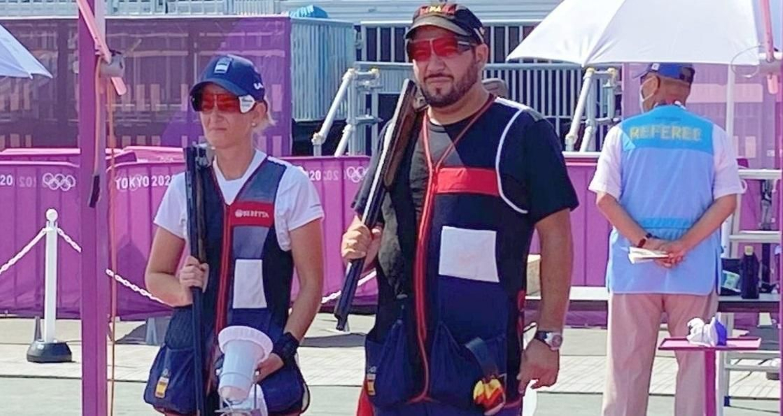 Fátima Gálvez y Alberto Fernández, durante un entrenamiento en Tokio. Fátima Gálvez y Alberto Fernández, durante un entrenamiento en Tokio.