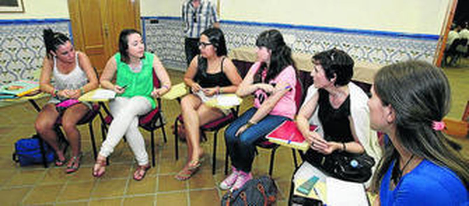 Un grupo de jóvenes asistentes a los Cursos de Verano de la UAL.