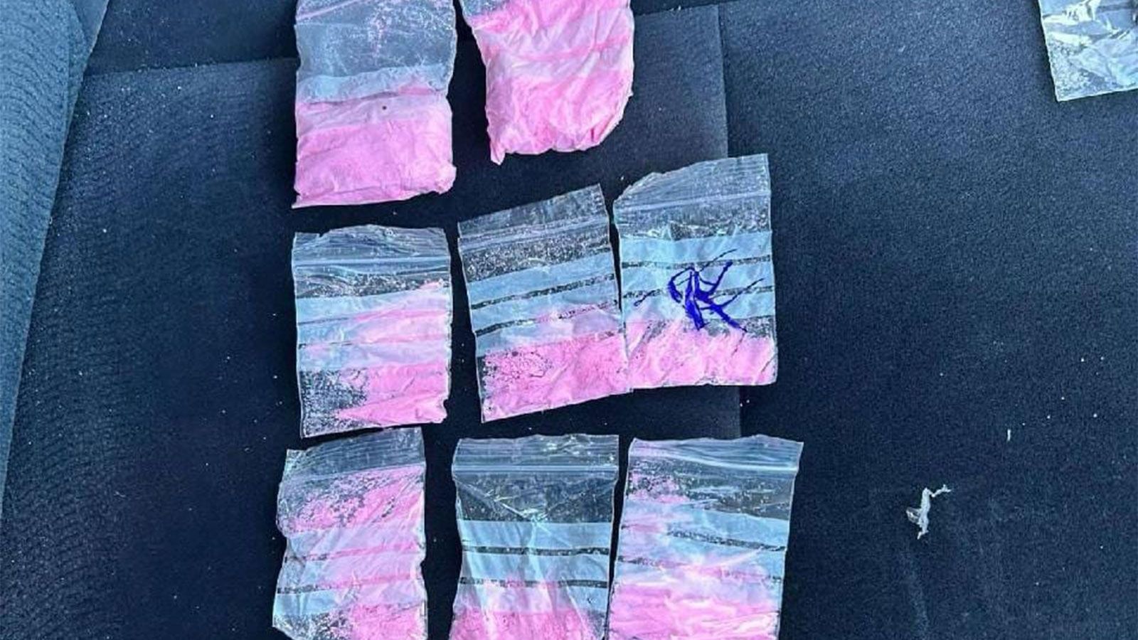 Envoltorios de cocaína rosa o 'tusi'.