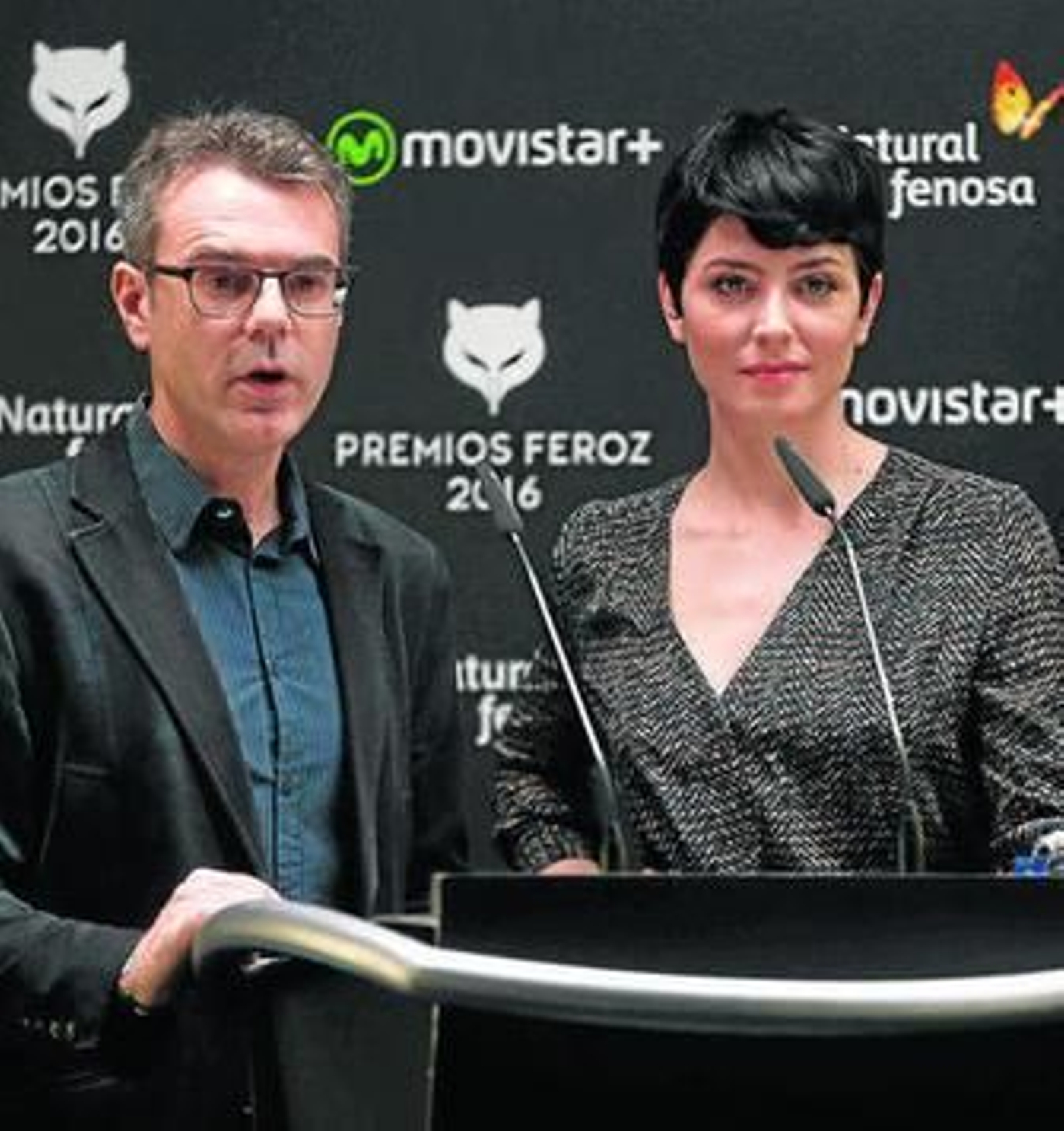 Pedro Vallín y Bárbara Lennie anuncian ayer los candidatos.