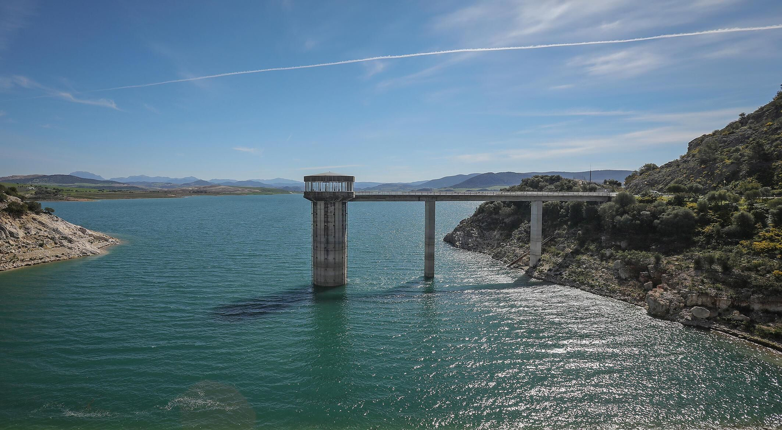 El embalse de Guadalcacín, el de mayor capacidad de la provincia.
