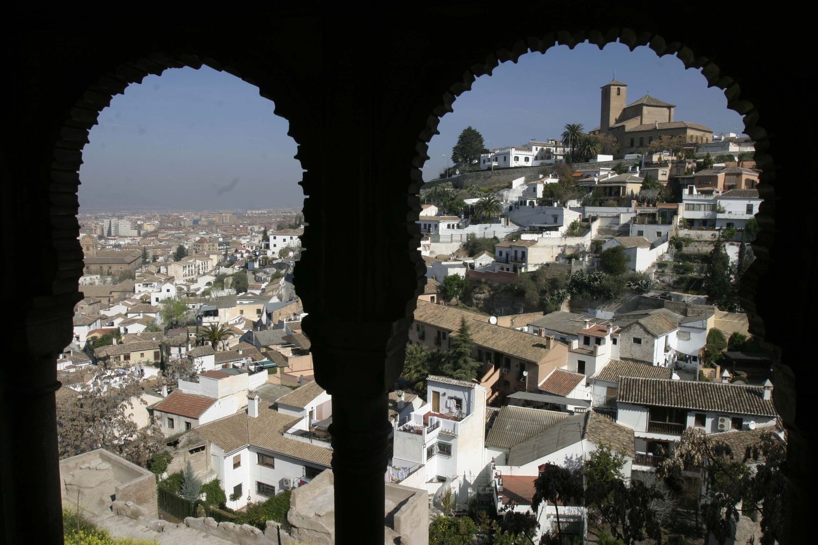 Imagen de archivo del Albaicín visto desde la Alhambra