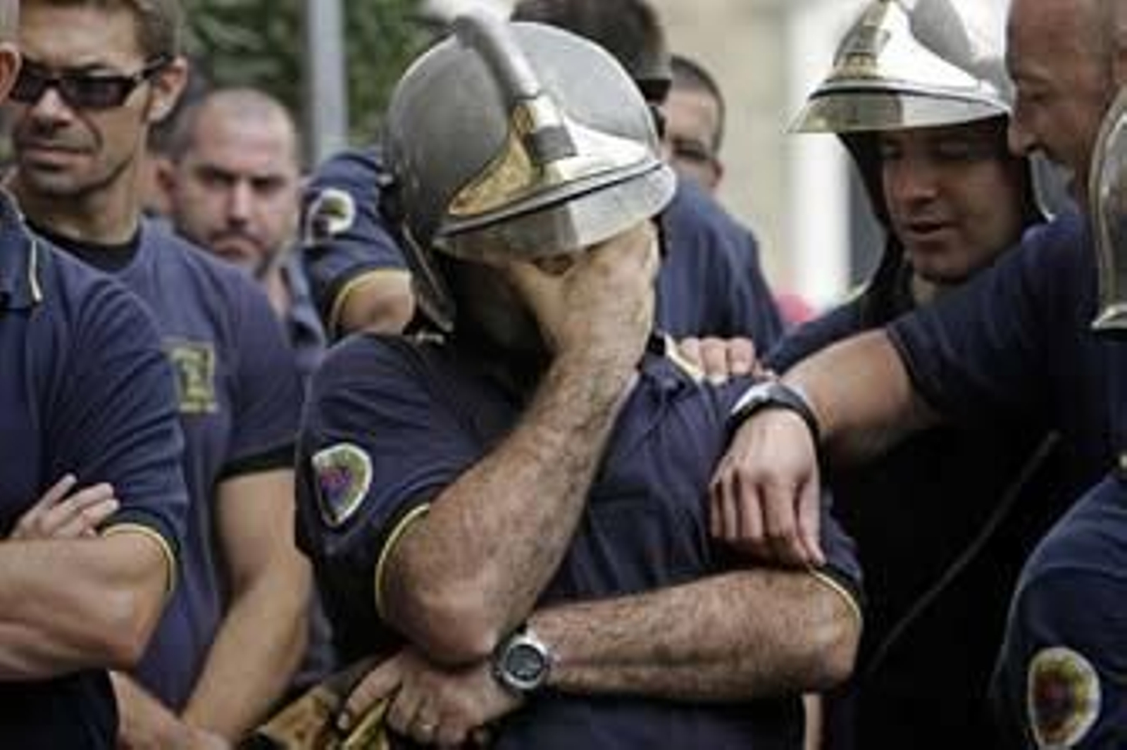 Imagen de archivo de una protesta de los bomberos de Cádiz. /Julio González