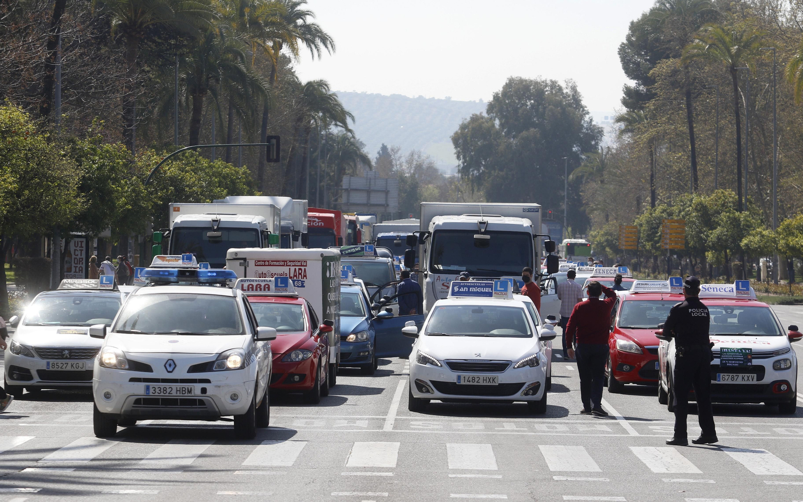 Así ha sido la protesta de las autoescuelas de Córdoba por la implantación del sistema CAPA Así ha sido la protesta de las autoescuelas de Córdoba por la implantación del sistema CAPA