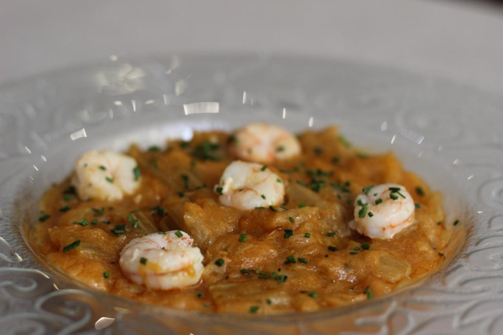 Cardos esparragados con gambas