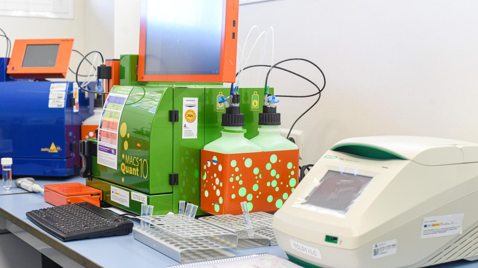 Instrumental y aparataje de laboratorio.