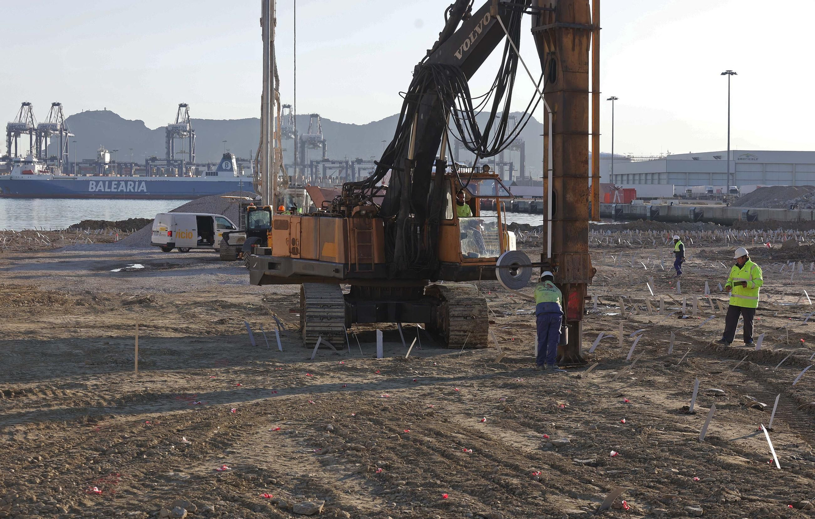 Fotos de las obras del nuevo muelle de Galera en el Puerto de Algeciras