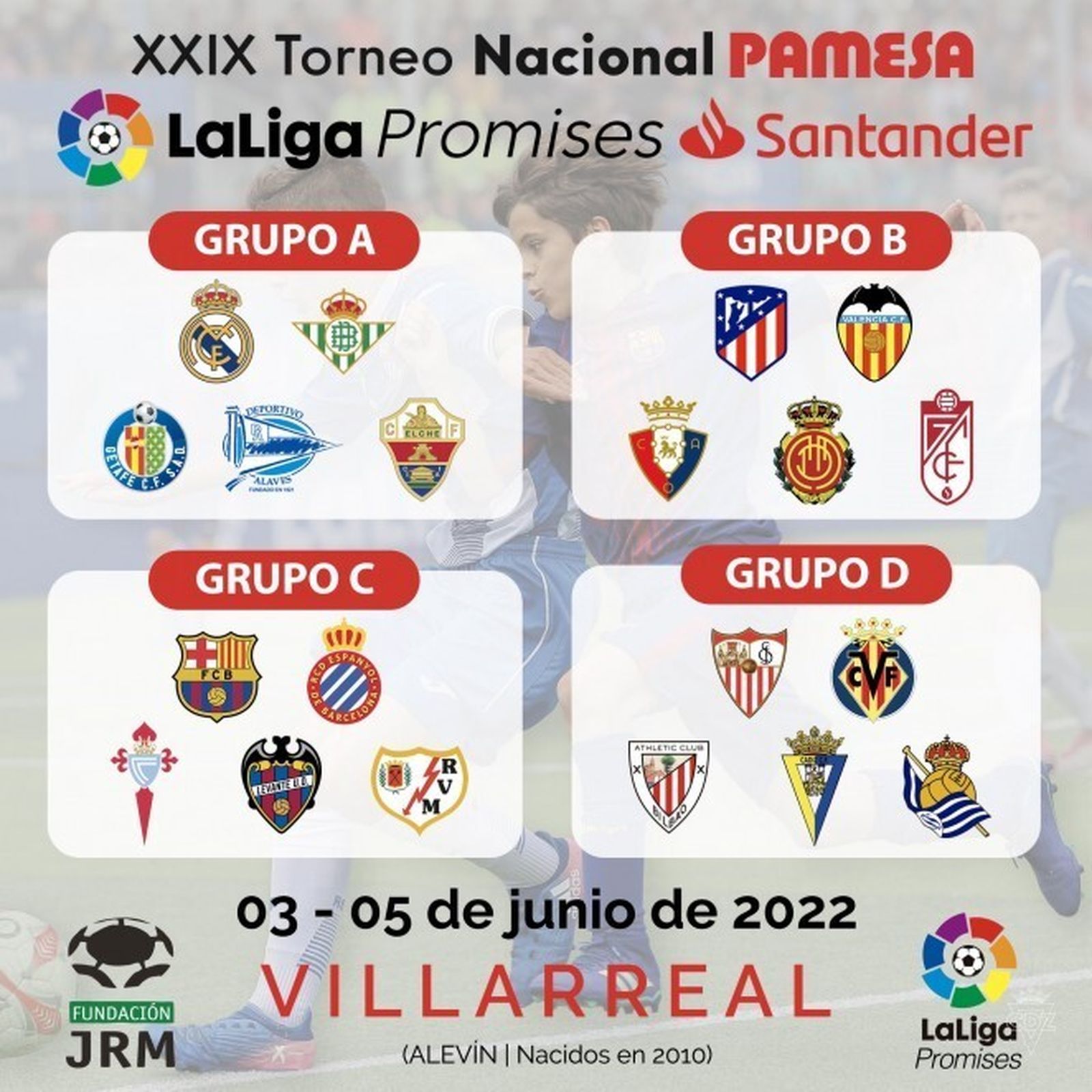 Cuadro de participantes en el torneo.