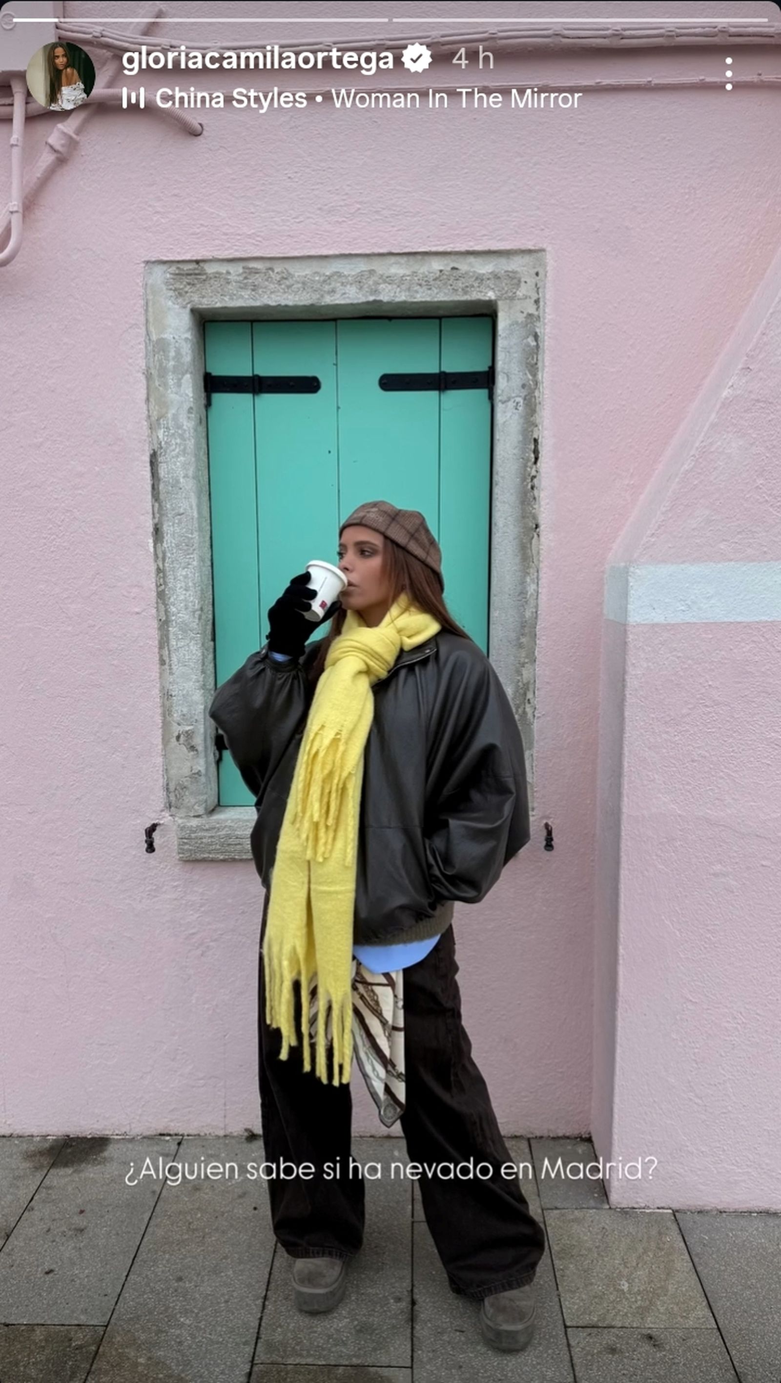 La 'story' que ha compartido Gloria Camila de su reciente viaje a Venecia.