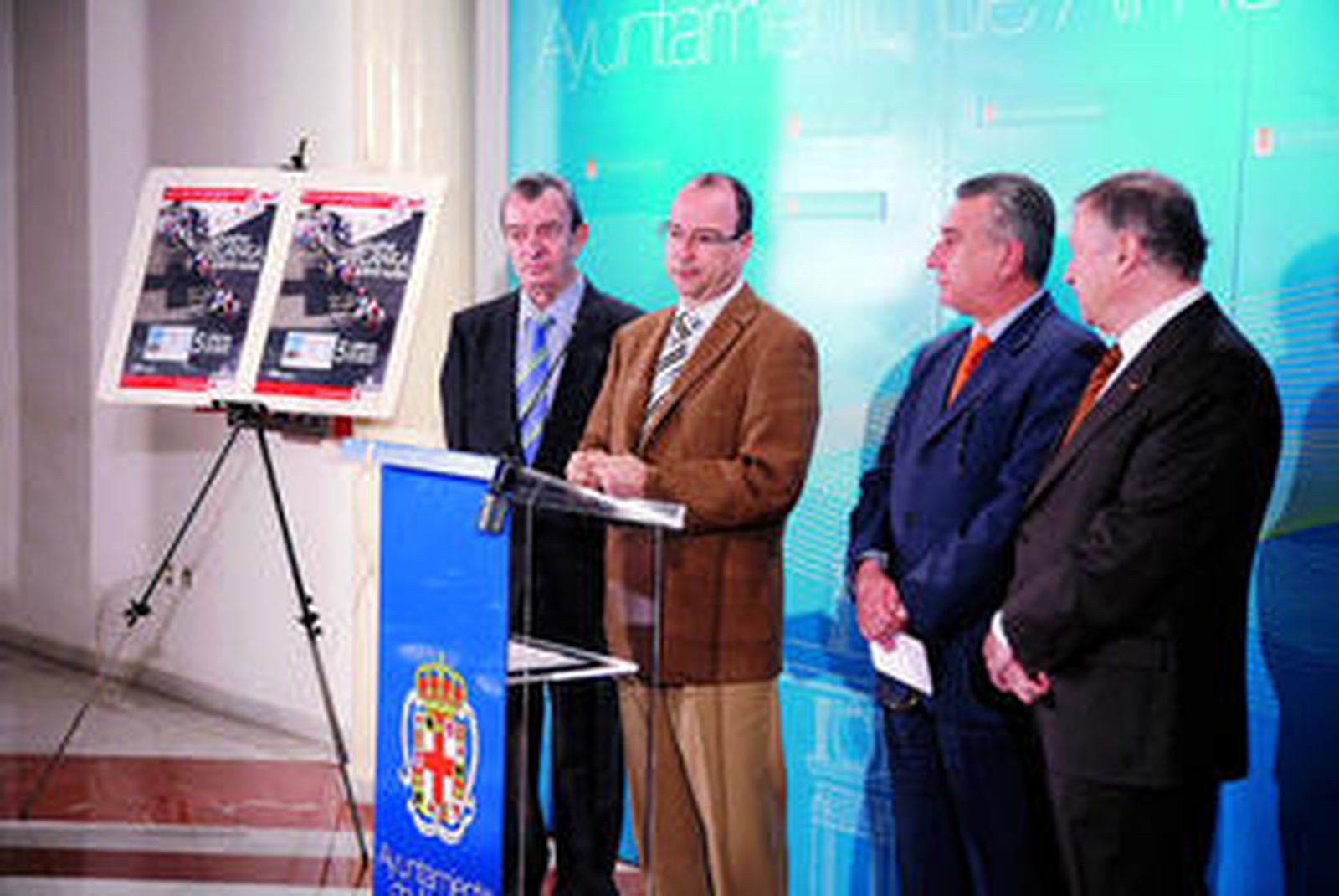 Ángel López Hurtado, Luis Rogelio Rodríguez-Comendador, Felipe Peregrín y Carlos Jover, en la presentación.