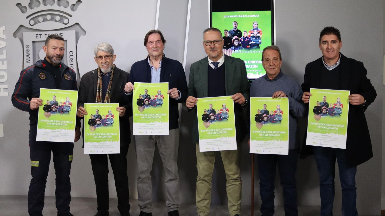 Acto de presentación de la nueva campaña del teléfono de la Esperanza en Huelva.