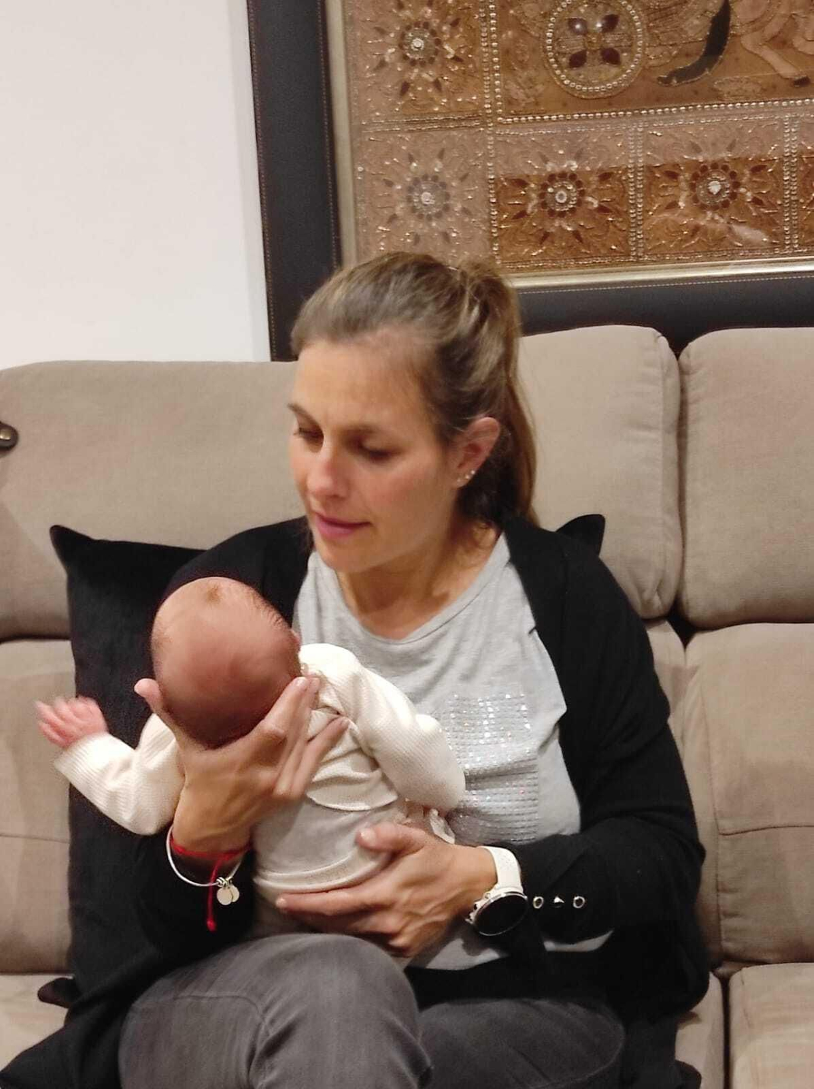 Fátima Simón con su hija Marta.