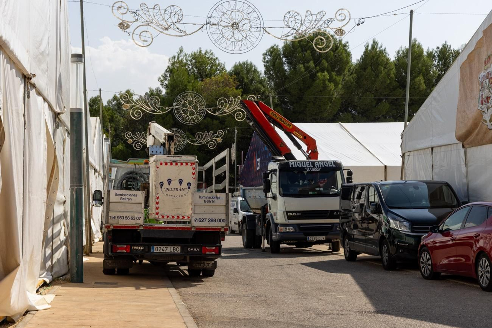 Así avanza el montaje de la feria de San Lucas